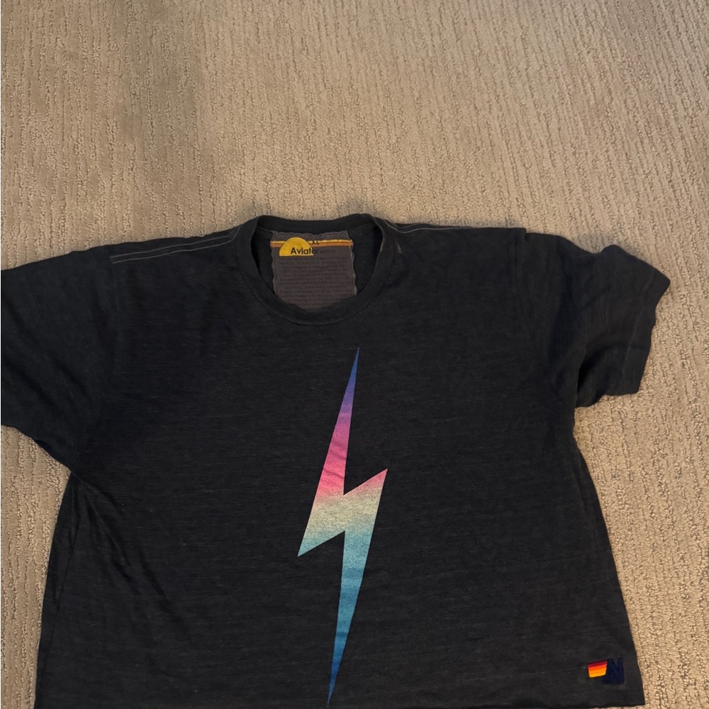 Aviator nation Black Lightning Bolt T-Shirt